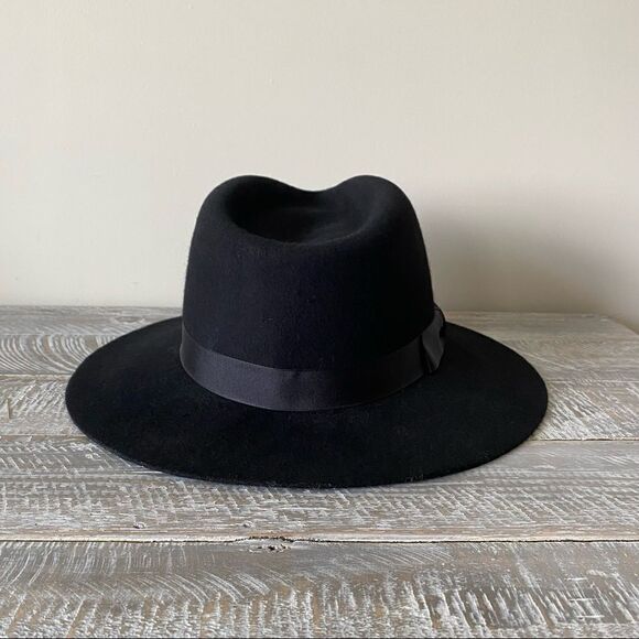 ACE of Something Black Wool Aspen Fedora (Size:Medium) - Picture 5 of 7